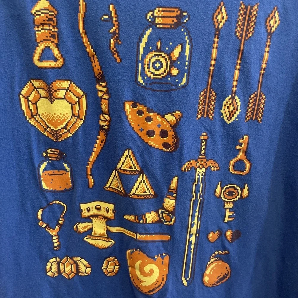 Legend of Zelda XLARGE Shirt Retro NES Nintendo VTG gamer tshirt